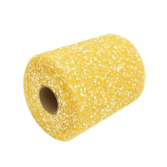 Рулон блестящей тюлевой ткани 6 дюймов 15 ярдов Сверкающая катушка Лента Сетка с пайетками для DIY Юбки-пачки Скатерти Свадебного фона Свадебной сцены Упаковки подарков