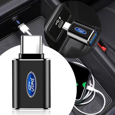 1 шт. Автомобильный USB Type C кабель-конвертер Адаптер для зарядки Автоаксессуары для Ford Focus mk2 mk3 Fiesta mk7 Ranger Mondeo mk4 S-MAX Kuga Mustang