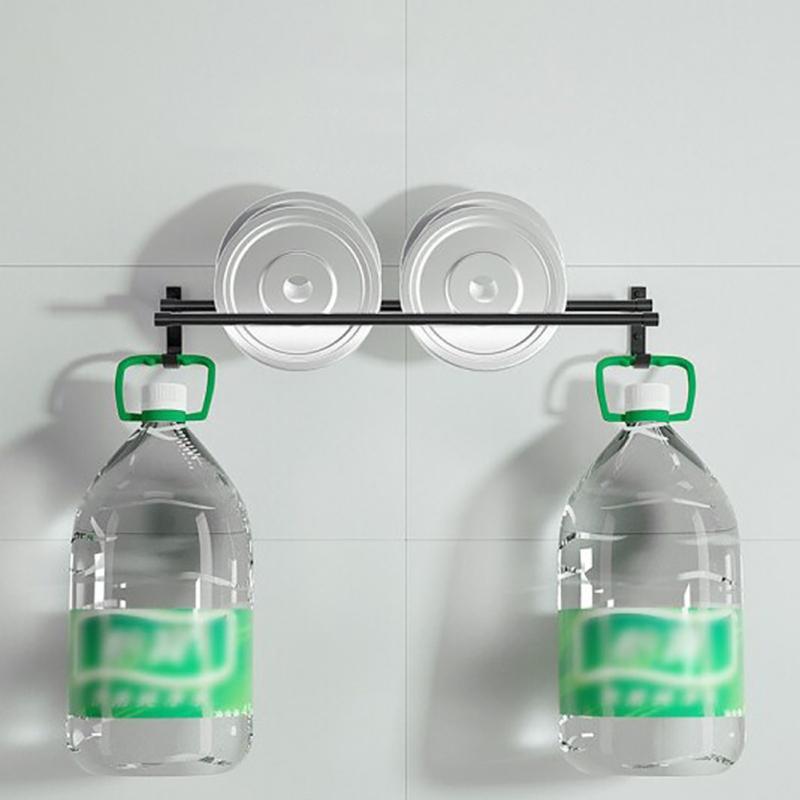 Полка для полотенец в ванную комнату, алюминиевый сплав, без сверления, настенная, двойная штанга, хранение, перекладина для полотенец, ванная комната