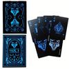 1 Deck Playing Cards and 7 Dice Set Black Wolf Head Pattern for Table Entertainment