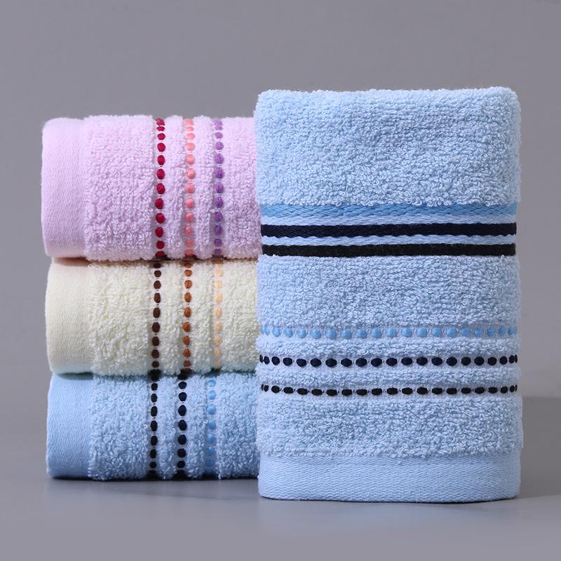 Мягкое, впитывающее полосатое полотенце для лица - хлопковая смесь для домашнего использования