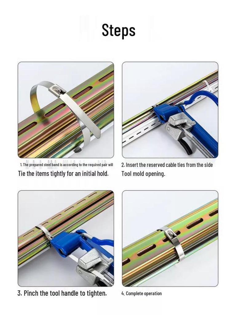 Пневматические плоскогубцы для натяжения и обрезки кабельных стяжек из нержавеющей стали
