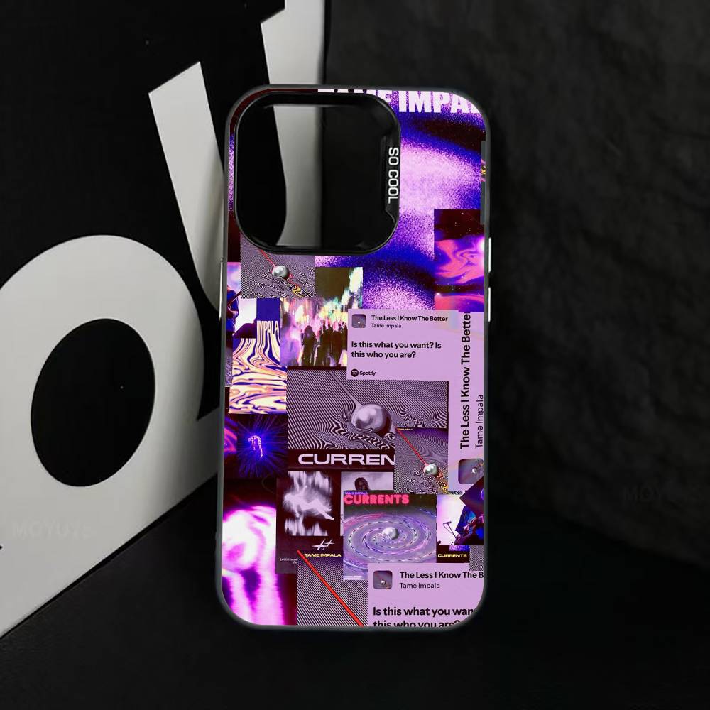 Психоделический арт чехол для телефона Tame Impala для iPhone 17,16,15,14,13,12,11 Plus,Pro Max,XS, Красочный серебристый чехол для телефона Funda Cover
