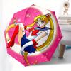 Наклейка Sailor Moon Полумесяц Розовый Фон Зонт, Компактный Складной Зонт-Трость для Мужчин и Женщин Подарок