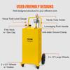 VEVOR 30 Gallon Fuel Caddy, Gas Storage Tank & 4 Wheels, with Manuel Transfer Pump, Gasoline Diesel Fuel Container for Cars, Lawn Mowers, ATVs