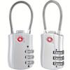 TSA  Luggage Combination Locks Alloy Body Combination Padlock for Travel Bag Suit Case Lockers Gym Bike Locks 1/2 Packs
