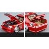 1/24 Benz W140 S320 SEL Red Pig Alloy Wide Body Sports Car Model Diecast Metal Modified Raing Car Model Sound and Light Kids Toy Gift