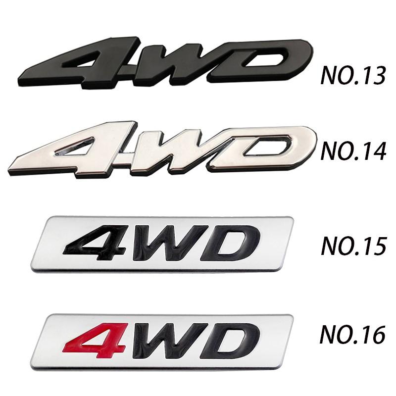 Автомобильные модифицированные буквы 4WD 4X4, металлические боковые наклейки для автомобиля, подходят для всех значков на передней решетке и задних значков