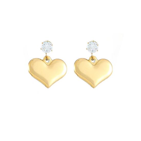 Женское ожерелье в форме сердца с подвеской из блестящих страз, инкрустированные серьги-подвески, не выцветающие свитера, ожерелье, ювелирные изделия в подарок