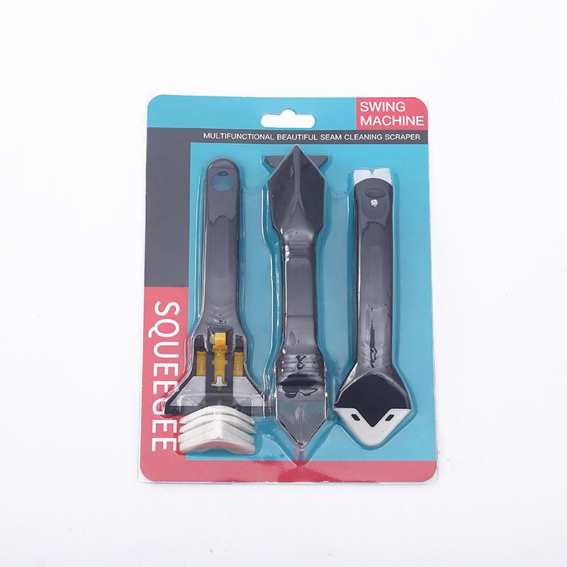 Grout Removal Tool Silicone Caulking Tools Glass Glue Angle Scraper Grout Remover Scraper Sealant Finishing Hand Tools Set