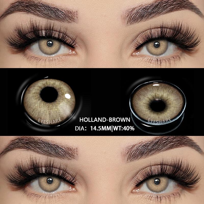 Eyeshare Natural Color Lens Eyes 2pcs Color Contact Lenses For Eye Blue Beauty Contact Lenses Eye Yearly Cosmetic Color Lens