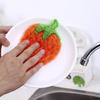 1 шт. Крючком вязаная салфетка для мытья посуды в форме клубники - Прочная, Экологичная, Не требует электричества для уборки кухни - цвет случайный