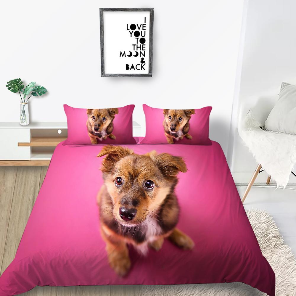 Новая мода 3D собаки окрашенные пододеяльники наборы домашнего постельного белья творческий принт покрывало одеяло пододеяльник женщина мужчина один двойной король