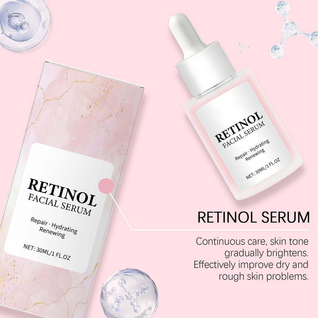 Facial Retinol Serum Moisturizing Face Serum For Wrinkles, Fine Lines, And Uneven Skin Tone,30ML