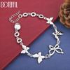 925 Sterling Silver Butterfly Bracelet Gift Wedding Jewelry
