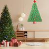 Fabric Christmas Advent Calendar with Pockets 25 Days Christmas Tree Countdown Calendar Wall Door Hanging Bag for Holiday Decoration