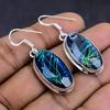 Natural Blue Rutile Gemstone 925 Sterling Silver Jewelry Earring 1.69" A1i61