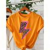16 Colors Leopard Neon Lightning Print Women's T-Shirts Summer Fashion Street Short-Sleeve Outdoor Casual Tops for Men's and Women's Tees Top