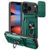For iPhone 17 Pro Case PC+TPU Kickstand Phone Back Cover with Camera Slider