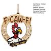 Забавные F-Caw-F Куриные Рождественские Украшения Деревянные Куриные Украшения Веселые Украшения для Рождественской Елки Подарок-прикол