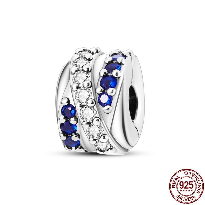 S925 стерлингового серебра застежка серебряные подвески силиконовые разделительные бусины цепочка безопасности подходит оригинальный браслет ювелирные изделия для женщин новинка