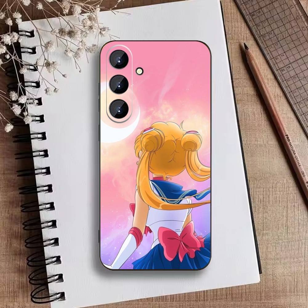Мультяшный Чехол для Телефона F-Sailor M-Moons Для Samsung Galaxy A73,A72,A71,A70,A52,A51 Другие Мягкий Черный Чехол