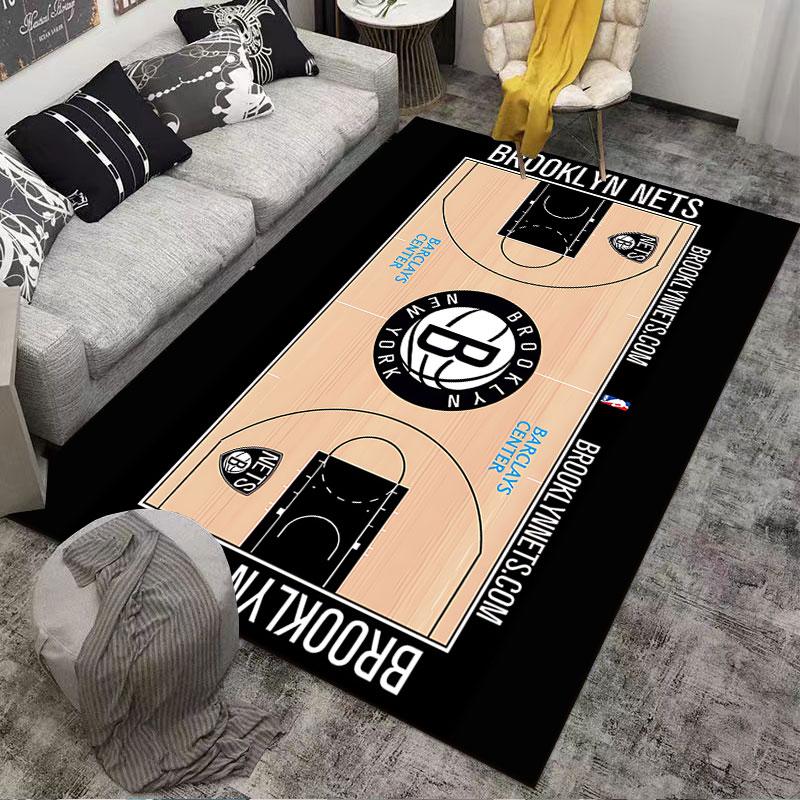 Basketball Court Brooklyn Nets suitable as a non-slip mat for the living room or bedroom sofa