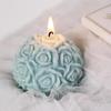 3D Rose Ball Candle Resin Silicone Mold Valentine's Day Casting , Creative Elegant Flower Candle Holder Suitable For DIY Can