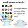 15 Вт ZigBee Smart Ceiling Light RGB Tuya WiFi Bluetooth LED Downlights Recessed Spotlight Alexa Lamp Control Google Home