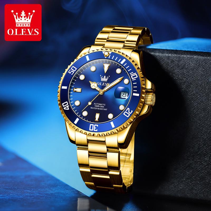 Oliss Green Water Ghost Автоматические Люминесцентные Водонепроницаемые Мужские Часы