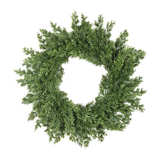 Рождественский венок из сосны и кедра Зимний венок из искусственной зелени Праздничный венок из искусственного кедра для внутреннего и наружного использования Украшение для фермерского дома на входную дверь
