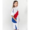 Reebok Ветровка унисекс с воротником-стойкой, цветными блоками и короткими рукавами, белая REJU4EA51WT