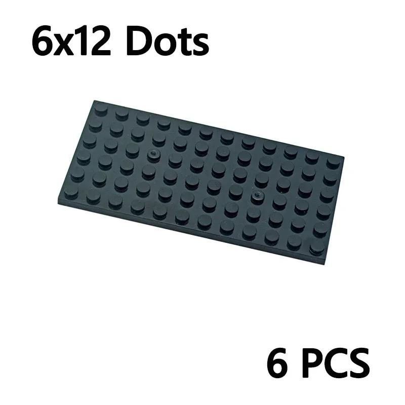 Конструктор DIY 6x12 точек Собираемые частицы 6 шт. Тонкие фигурные кубики Образовательный Креативный Размер Совместим с 3028 Игрушками