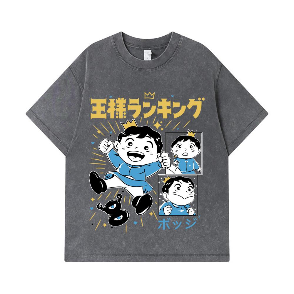 275 GSM Washed T-shirts 100% Cotton Ousama Ranking V2 Print Unisex Heavy Cotton T Shirt
