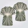 Летние 3D-принты на футболках 'Vortex Dollar' Streetwear Мужская мода Повседневные Оверсайз Футболка с круглым вырезом с коротким рукавом Футболки Топы Одежда