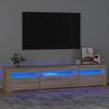 VidaXL TV Stand with LED Lights Entertainment Center Storage Media Unit Living Room Furniture Home 3152740