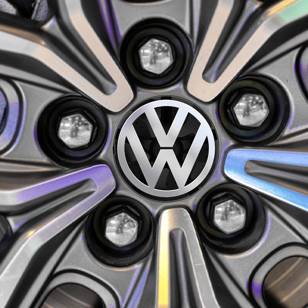 142W4шт Для Volkswagen VW R Golf Tiguan Jetta GTI Bora ID.3 Polo Passat Rline 56/65/66мм Наклейки на центральные колпачки колес автомобиля