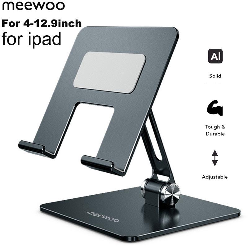 Meewoo Tablet Stand 360°Rotate for Foldable iPad Stand Height Adjustable Tablet Holder for 4-12.9in