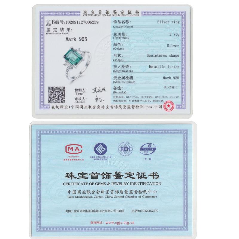 Gica Gema Квадратное нано-Изумрудное модное кольцо из стерлингового серебра 925 пробы, новый дизайн, кольцо для женщин, женские ювелирные изделия, нежный подарок на свадьбу, помолвку