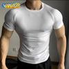 Men's Summer Clothes Vintage Ice Silk Sports Short Sleeve Tshirts T-Shirts Resilient Tops Blouse Worksuits Gym Work Out
