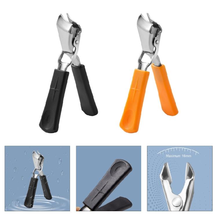 Наклонный кусачки для ногтей с широким захватом для толстых ногтей на ногах, из нержавеющей стали. Изогнутый резак для ногтей на ногах для взрослых.