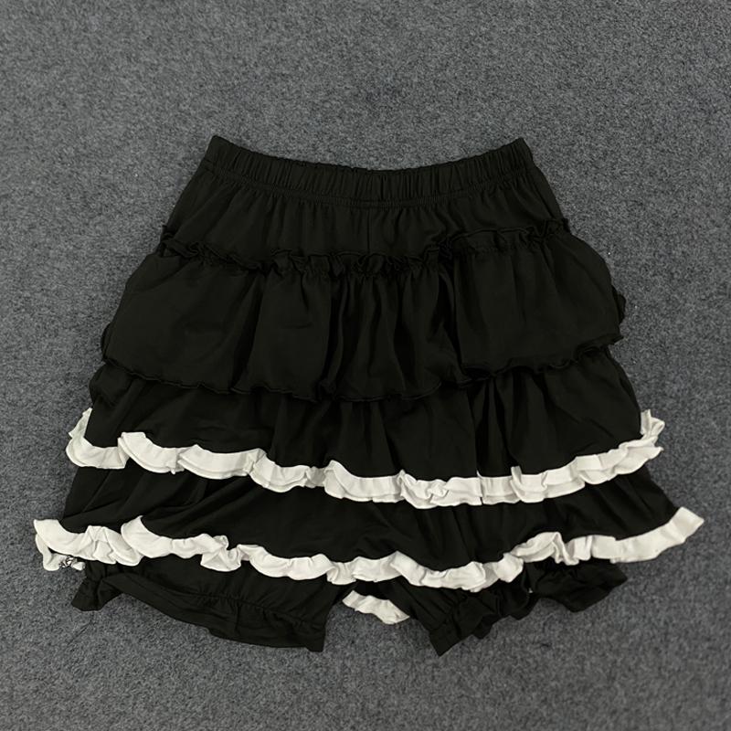 Y2K Готическая юбка А-силуэта с высокой талией, короткая, кружевная, для милой девушки