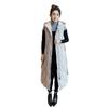 Autumn and winter new hooded large size loose down cotton vest waist thickened long knee vest jacket tide