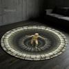 Декоративный коврик с быстрым высыханием, 3D-кошмарный Хэллоуинский ковер, жуткий круглый ковер, жуткий ковер с мумией, современный ковер с визуальным эффектом или напольный коврик с летучей мышью для гостиной, спальни