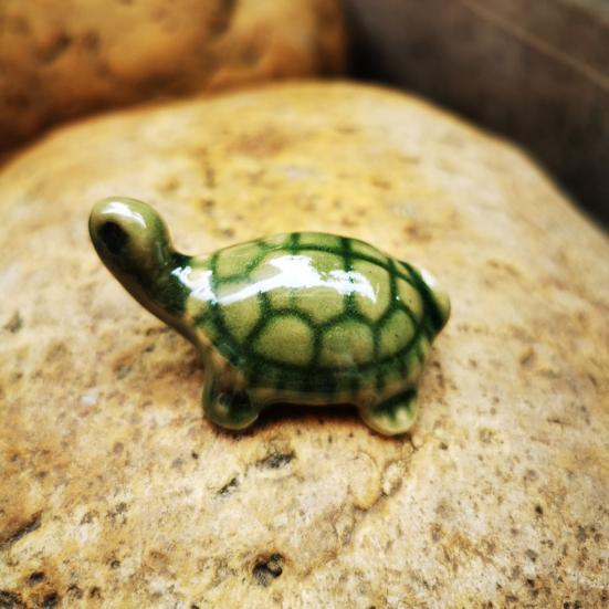 Черепаха Орнамент Мини Фэн Шуй Деньги Фигурка Черепахи Керамическая Статуя Черепахи для Бонсай Аквариум Украшения