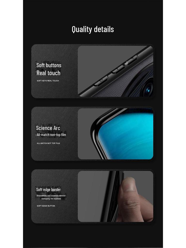 High-End Plain Leather Case for Vivo X100 and X100 Pro