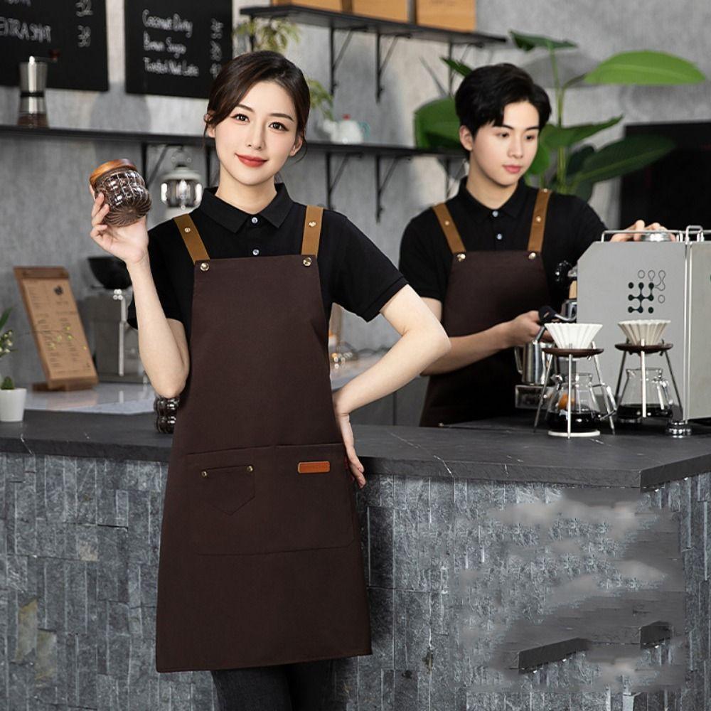 Oil Resistant Waterproof Apron Multi-function Chef Apron Work Clothes Cleaning Apron Waiter