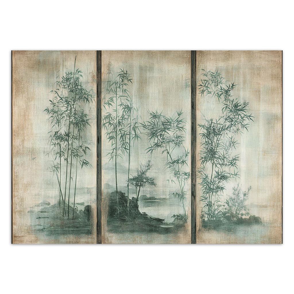 Wallpaper bamboo shoots island shades of gray