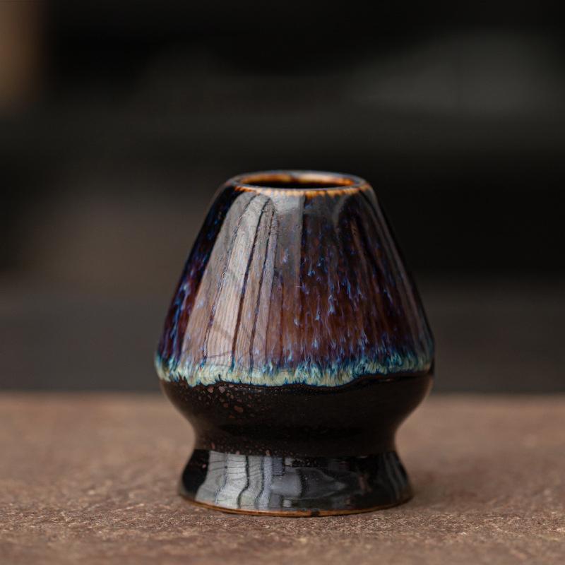 Ceramic Tea Whisk Bamboo Hat Point Wiping Tool Tea Constitutional Tray Japanese Tea Ceremony Accessories