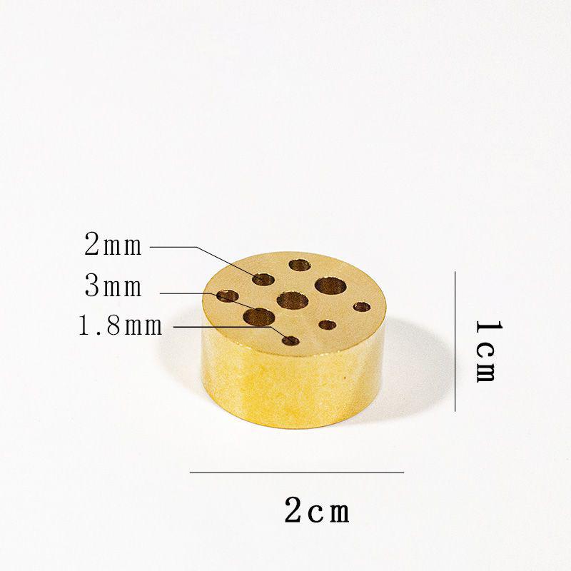 1x Copper Alloy Incense Holder with 9 Holes Sandalwood Incense Sticks Holder Portable Metal Censer